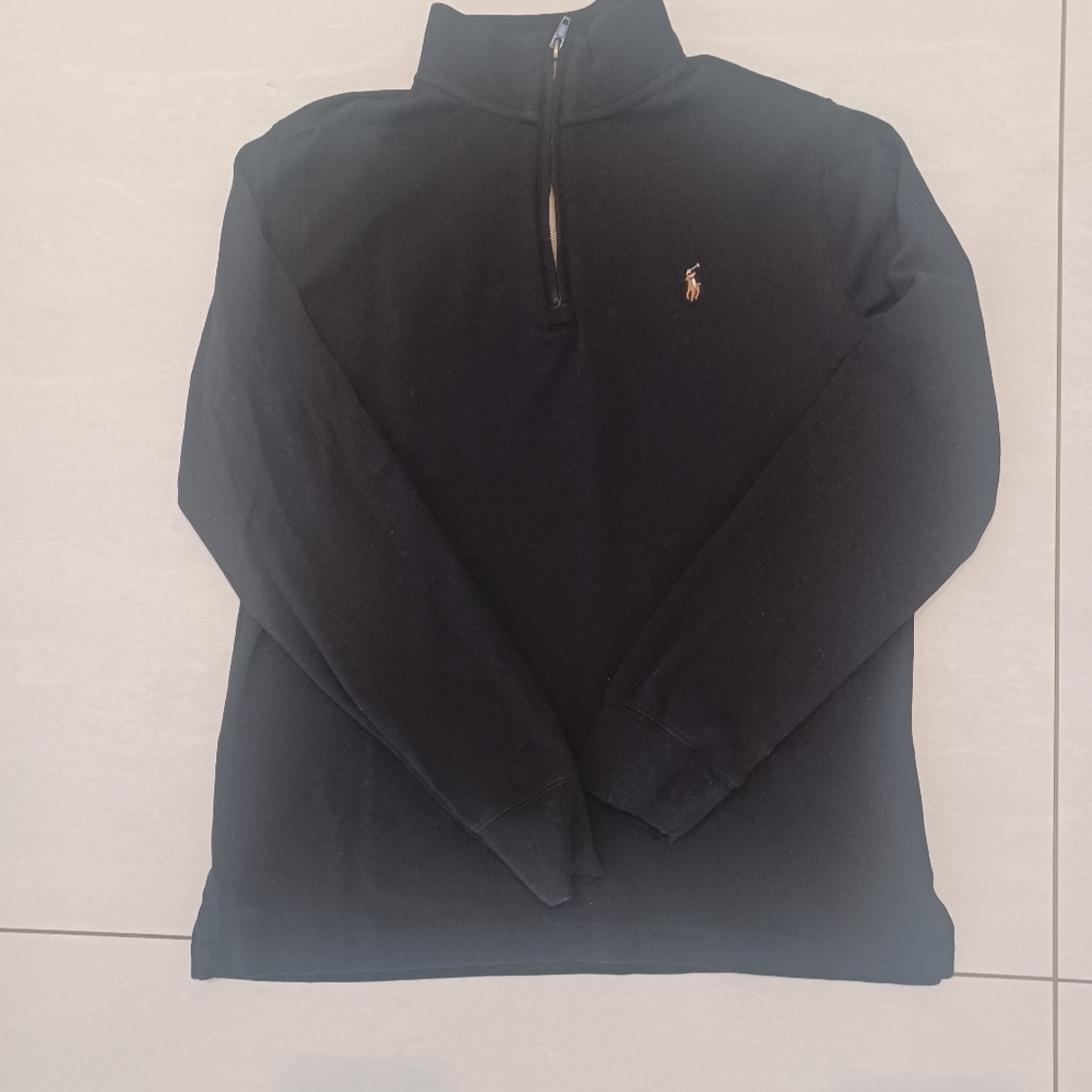 Black POLO Ralph Lauren Boys Quarter-Zip Pullover (14-16)